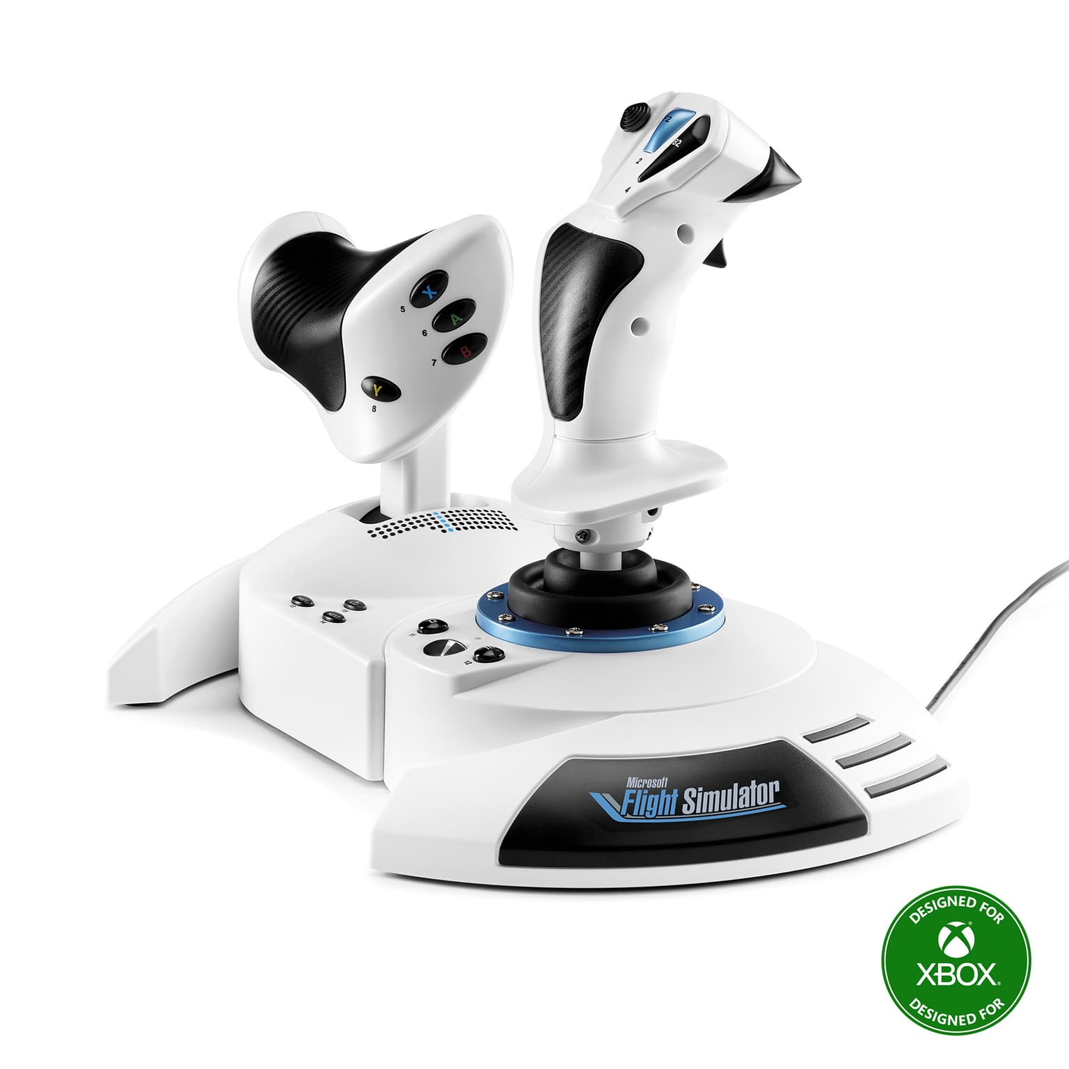 Thrustmaster T.Flight Hotas One Microsoft Flight Simulator Edition Black, White USB Joystick + engine control lever Analogue / Digital PC, Xbox One, Xbox One S, Xbox One X