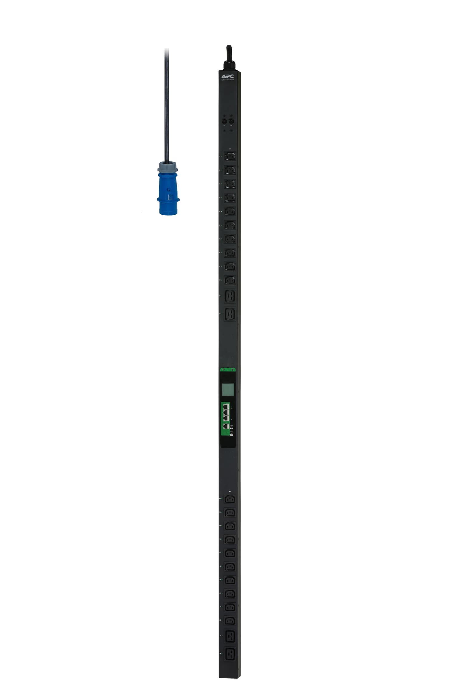 APC Easy Rack PDU, Switched, 0U, 1 Phase, 7.4kW, 230V, 32A, 20 x C13 and 4 x C19 outlets, IEC60309 2P+E inlet