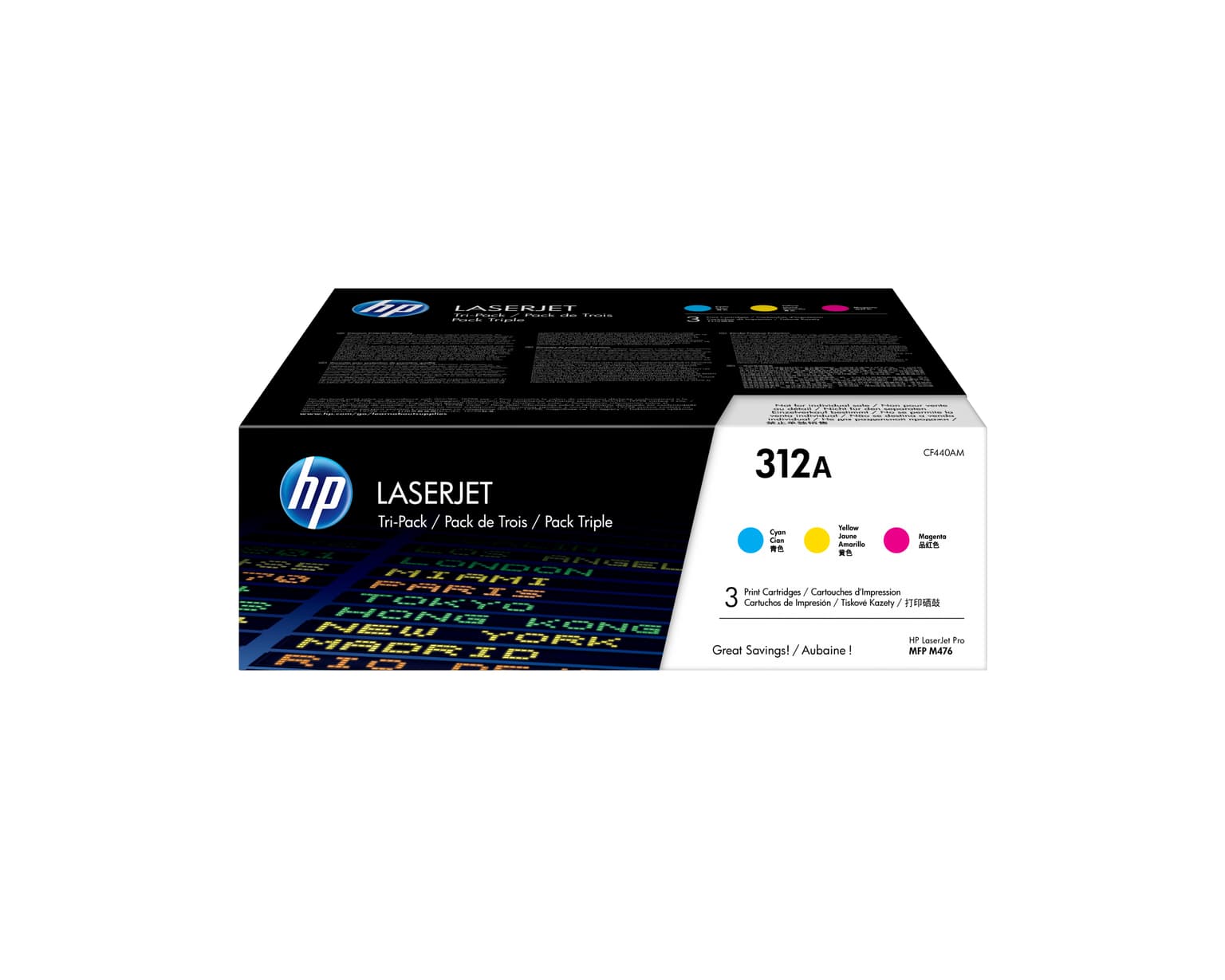 HP 312A Cyan Tri-Pack LaserJet Toner Cartridge