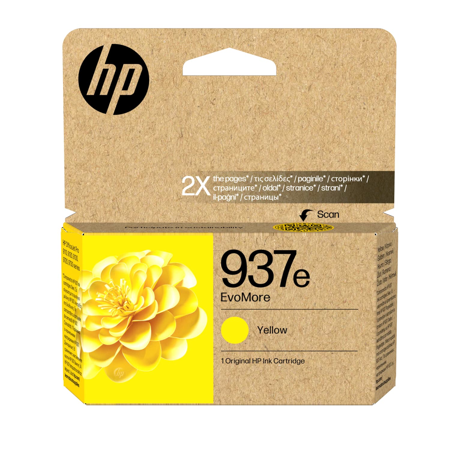 HP 937e EvoMore Yellow Original Ink Cartridge